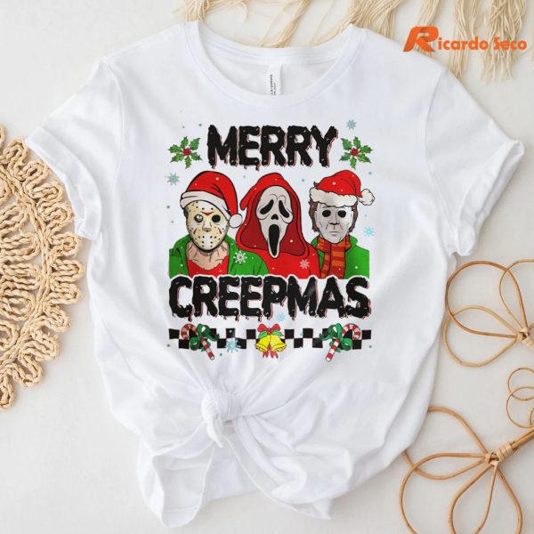 Horror Characters Merry Creepmas T-shirt