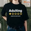 Adulting 1 Star Rating T-shirt Mockup
