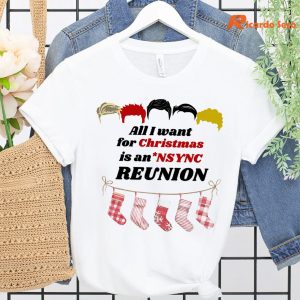 All I want for Christmas is an NSYNC Reunion T-Shirt hung on a hanger