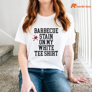 Barbecue Stain on my white T-shirt Mockup