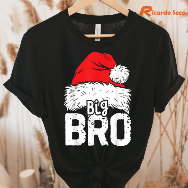 Big Brother Santa Christmas Family Matching T-shirt hanging on the hanger