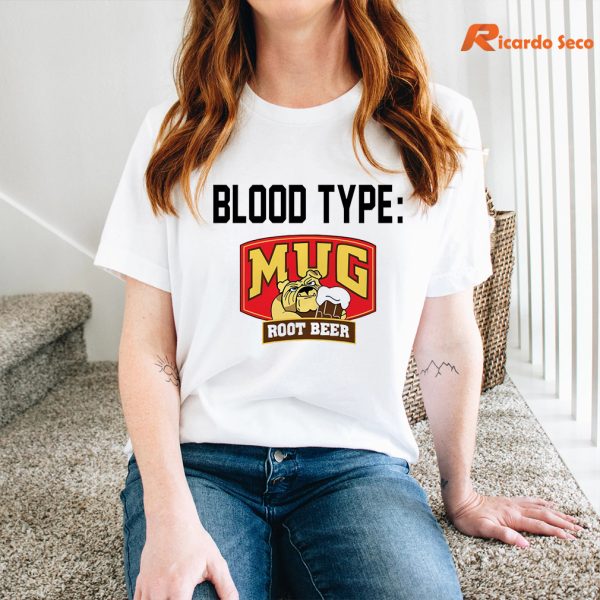 Blood type Mug root beer T-shirt Mockup