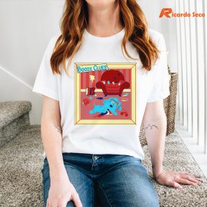 Booze Clues T-shirt is being worn