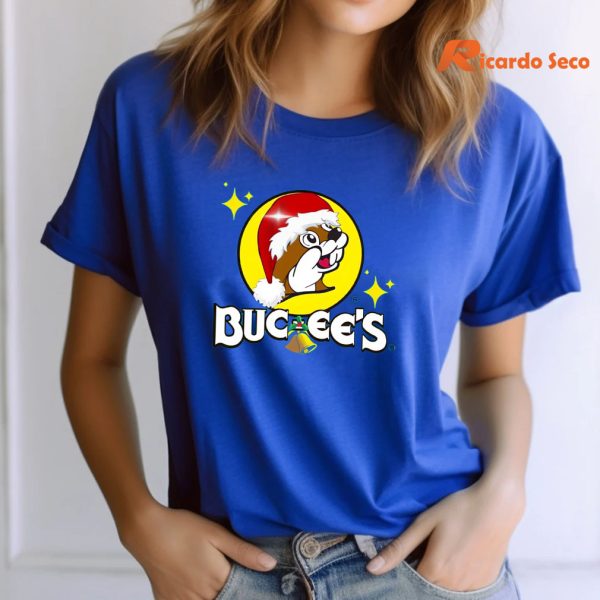 Bucee's Christmas Day T-shirt is worn on the body