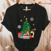 Chip N Dale Around The Christmas Tree T-Shirt hanging on the hanger