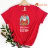 Christmas Crew with Santa Claus T-Shirt hanging on a hanger