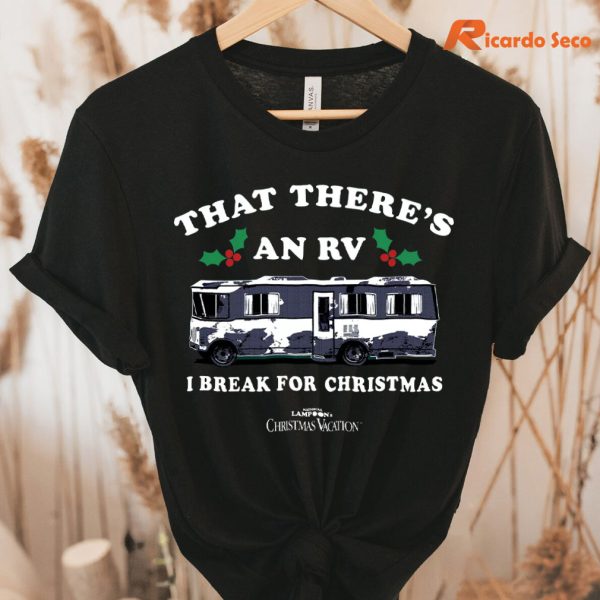 Christmas Vacation T-shirt hanging on a hanger