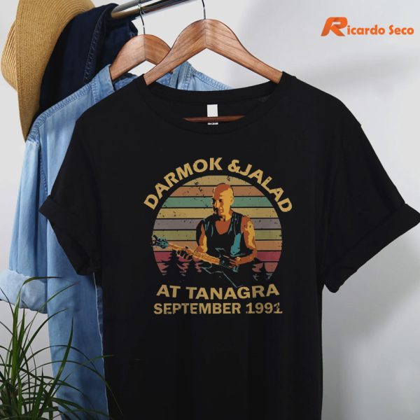 Darmok And Jalad At Tanagra September 1991 T-shirt hanging on a hanger