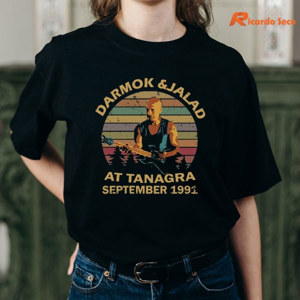 Darmok And Jalad At Tanagra September 1991 T-shirt is being worn