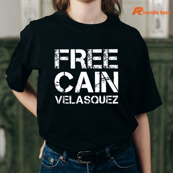 Free Cain Velasquez T-shirt is worn on the human body