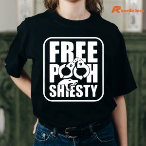 Free Pooh Shiesty T-shirt is being worn on the body
