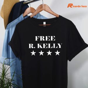 Free R Kelly T-shirt hanging on a hanger