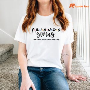 Friendsgiving T-shirt is worn on the human body