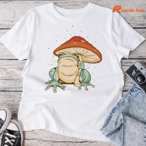 Frog Mushroom Umbrella T-shirt