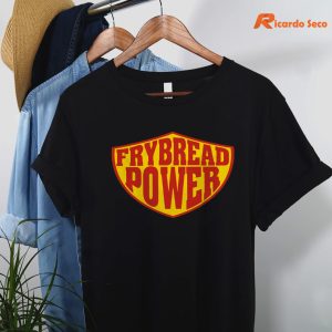 Frybread Power Toddler T-shirt hanging on a hanger