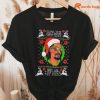 Fun Snoop Dogg Christmas Theme T-shirt hung on a hanger