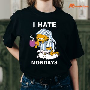 Garfield I Hate Mondays T-shirt are worn on the body