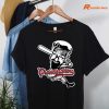 Ghoulardians Baseball T-shirt hanging on a hanger