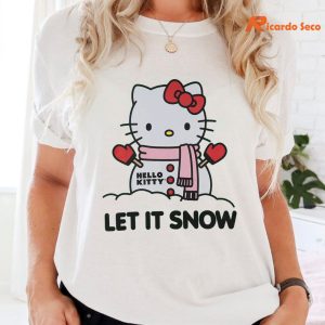 Hello Kitty Let It Snow T-shirt is worn on the body