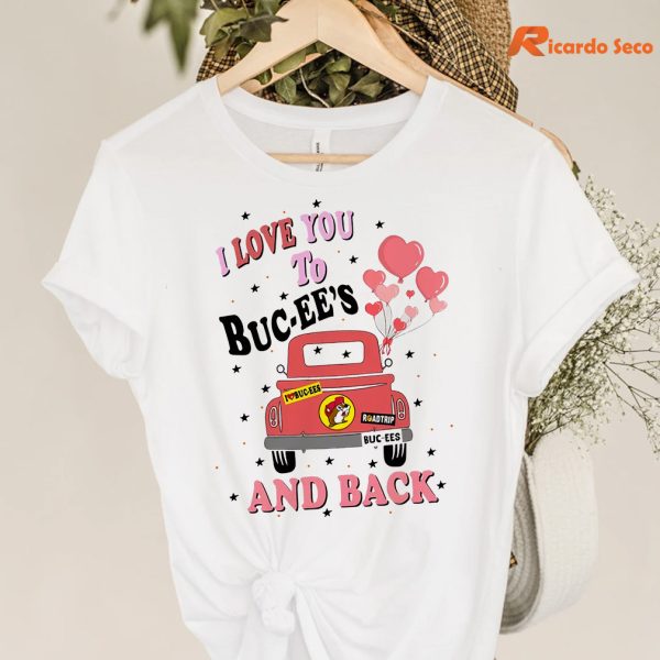 I Love You To Buc Ee's And Black Valentine's Day T-shirt hanging on a hanger