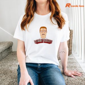King of the Hill Hank Dammit Bobby T-shirt is worn on the body