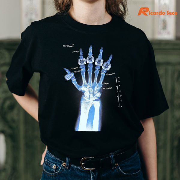 KOBE BRYANT Hand X-Ray Ring T-shirt is being worn
