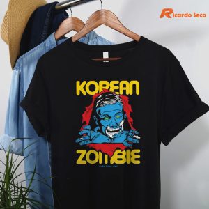 Korean Zombie Chan Sung Jung Graphic T-shirt hanging on a hanger