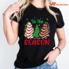 Little Tis' The Season Christmas Tree T-shirt is being worn on the body