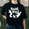 Meaty Robs Bulldog Rob And Big T-shirt is being worn on the body