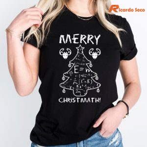 Merry Christmath T-shirt is worn on the body