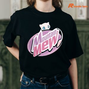 Mountain Mew T-shirt is worn on the human body