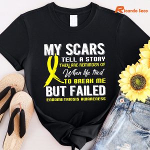 My Scars Tell A Story Endometriosis Awareness T-shirt