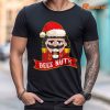 Naughty Nutcracker Deez Nuts Christmas T-shirt is being worn on the body