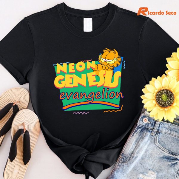 Neon Genesis Evangelion Meets Garfield And Friends T-shirt