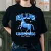 Official charlie The Unicorn Blue Unicorn T-shirt is being worn