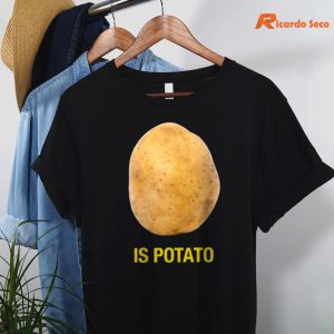 Official Stephen Colbert Is Potato T-shirt hanging on the hanger