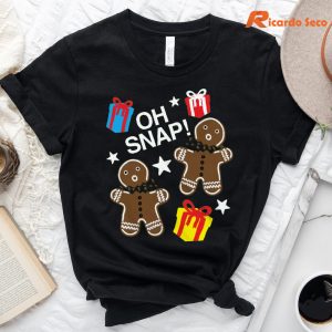 Oh Snap! Gingerbread Man & Presents Specialty Soft Hand T-shirt