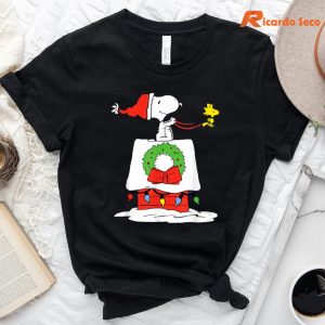 Peanuts Holiday Snoopy's Doghouse Sleigh T-Shirt