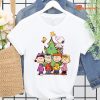 Peanuts Little Boys Christmas Charlie Brown T-Shirt hanging on a hanger