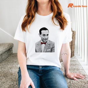 Pee Wee Herman T-shirt is worn on the human body