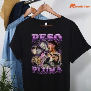 Peso Pluma Style T-shirt hanging on the hanger