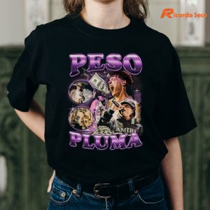 Peso Pluma Style T-shirt is worn on the human body