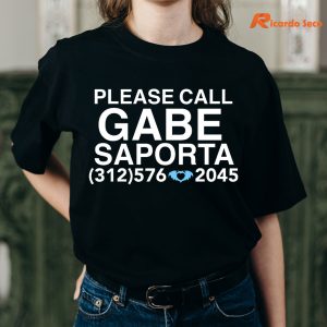 Please Call Gabe Saporta T-shirt is worn on the human body