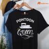 Pontoon Queen Boat Accessories T-shirt hanging on a hanger