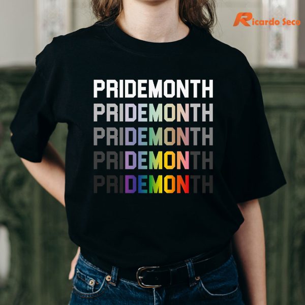 Pride Month Demon Pride Month T-shirt is being worn on the body
