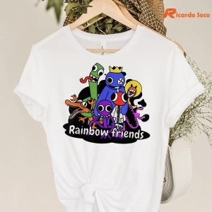 Rainbow Friends T-shirt hanging on the hanger
