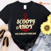 Scoops Ahoy Ice Cream Parlor Logo T-shirt