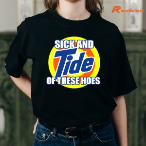 Sick and Tide T-shirt is being worn on the body