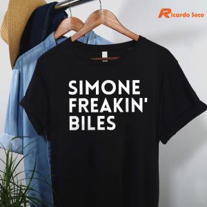 Simone Biles T-shirt hanging on the hanger