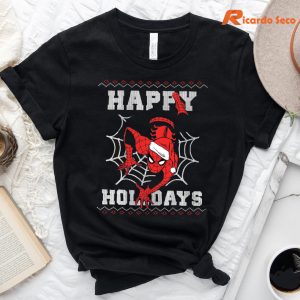 Spiderman Happy Holidays Ugly Christmas T-Shirt